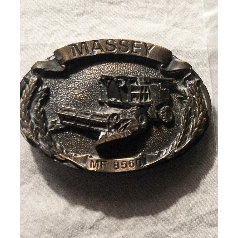 Vintage 1986 Massey Dealer Launch Limited Western Belt Buckle‎ Farming